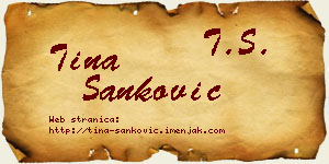 Tina Sanković vizit kartica